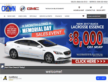 Tablet Screenshot of crownbuickgmc.com